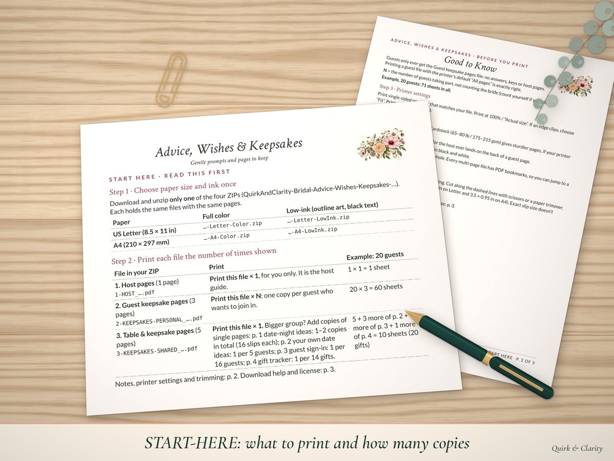 Bridal Shower Advice & Keepsake Cards: start-here guide