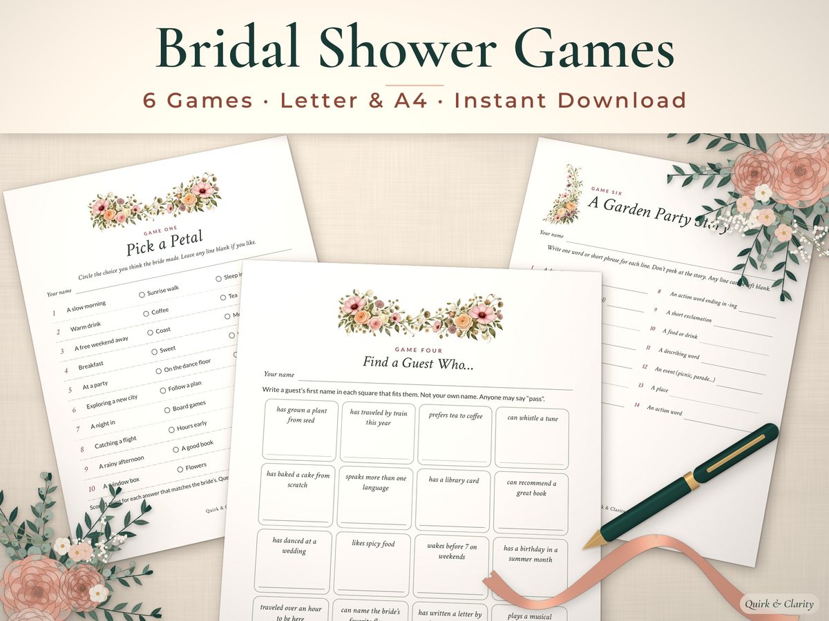 Bridal Shower Games: overview