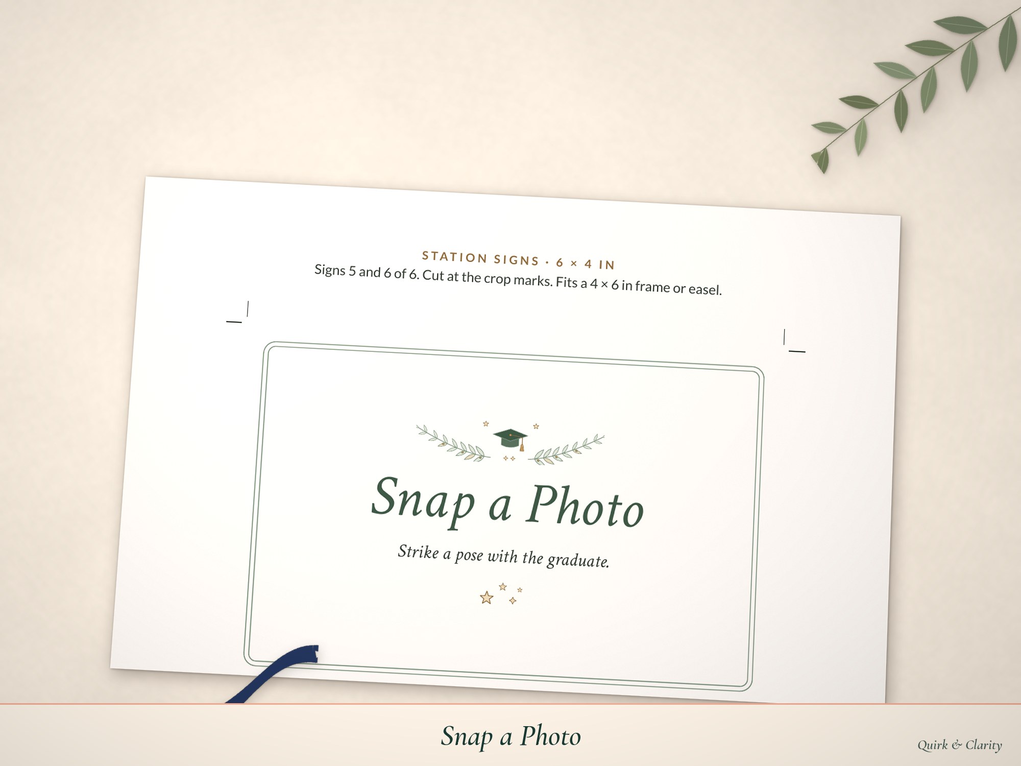 Close-up of the Snap a Photo page