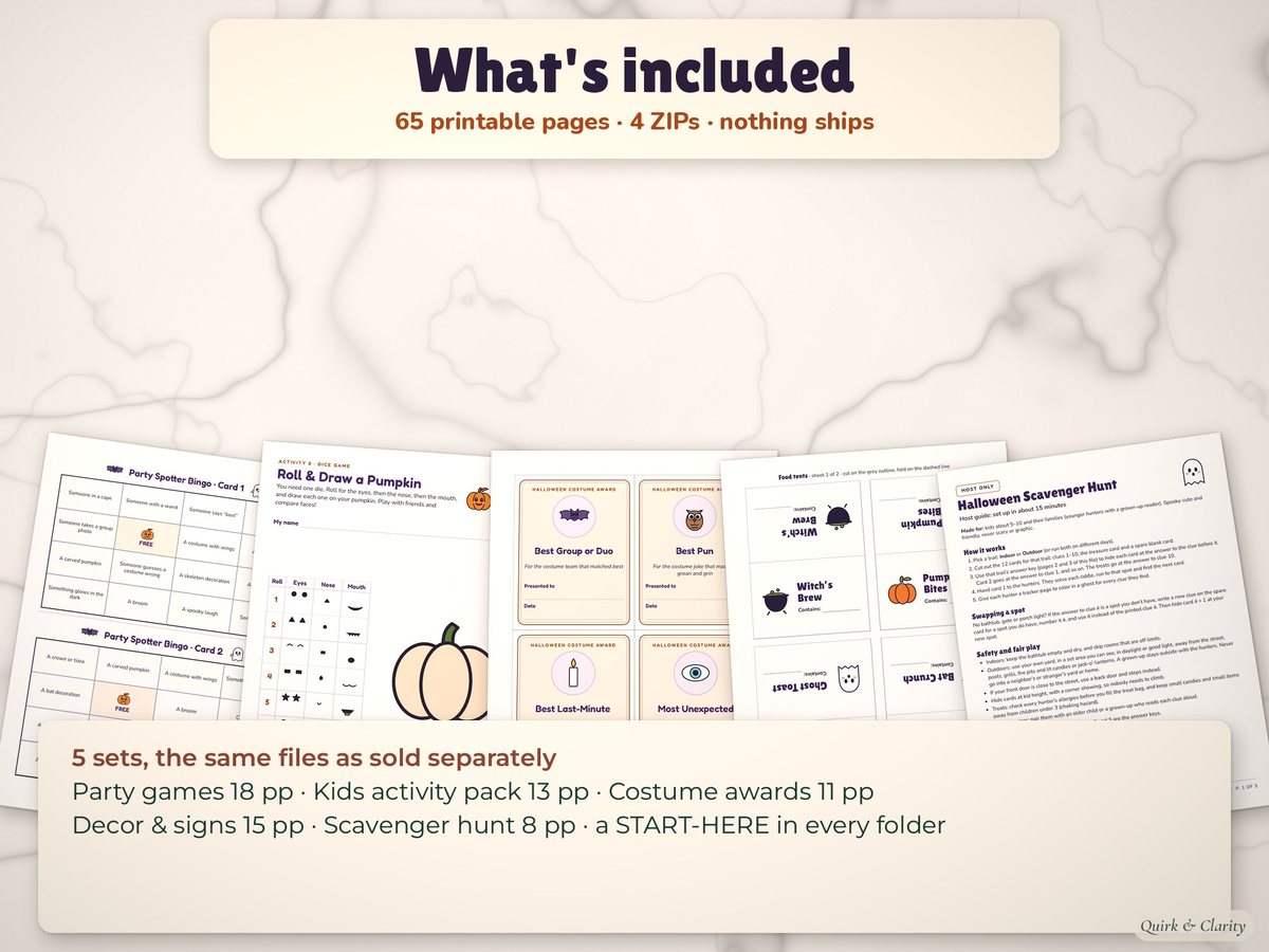 Halloween Party Bundle: what's included