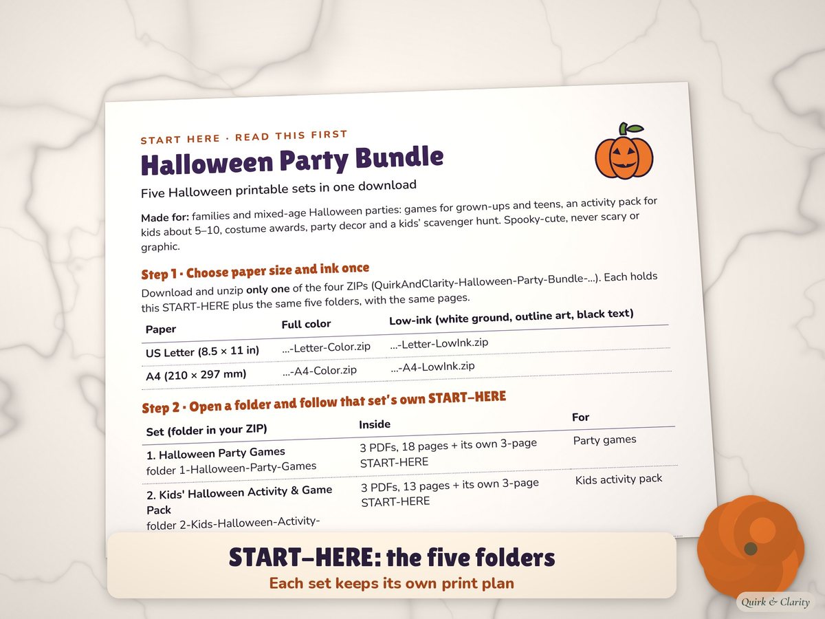 Halloween Party Bundle: start-here guide