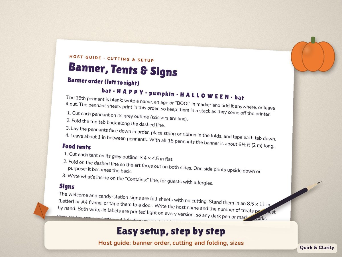 Halloween Party Decor & Signs: setup guide
