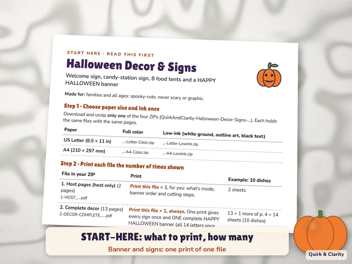 Halloween Party Decor & Signs: start-here guide