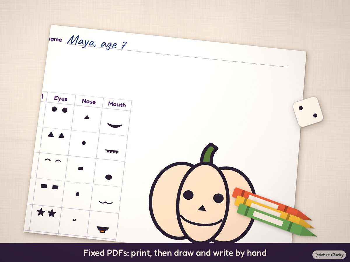 Kids' Halloween Activity Pack: write-in pages