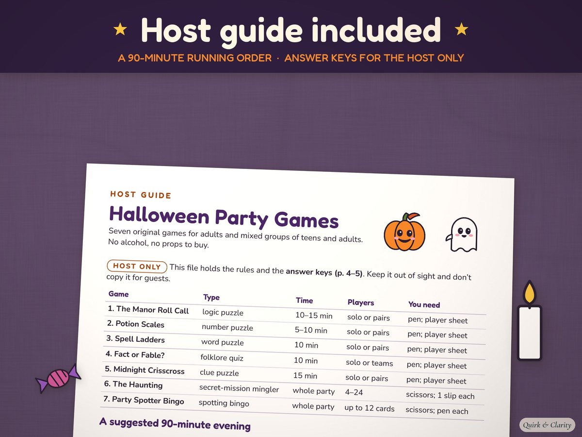 Halloween Party Games: host pages