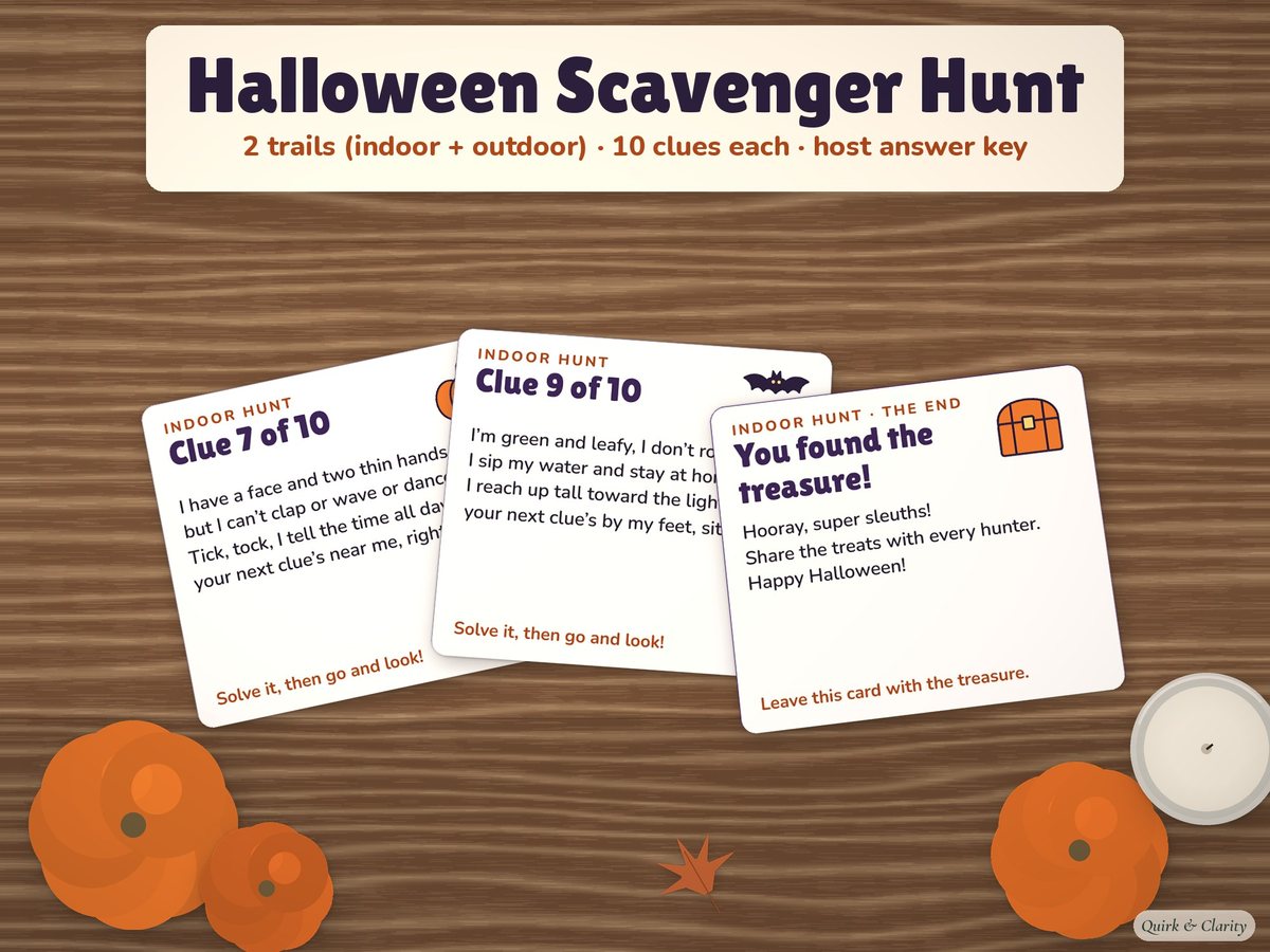 Halloween Scavenger Hunt for Kids: overview