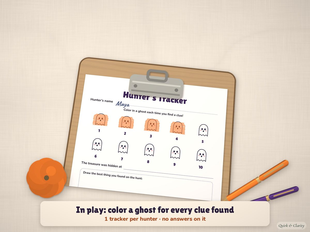 Halloween Scavenger Hunt for Kids: in use