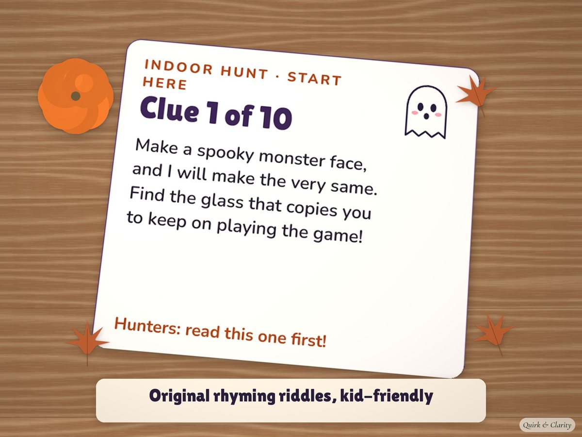 Halloween Scavenger Hunt for Kids: close-up detail