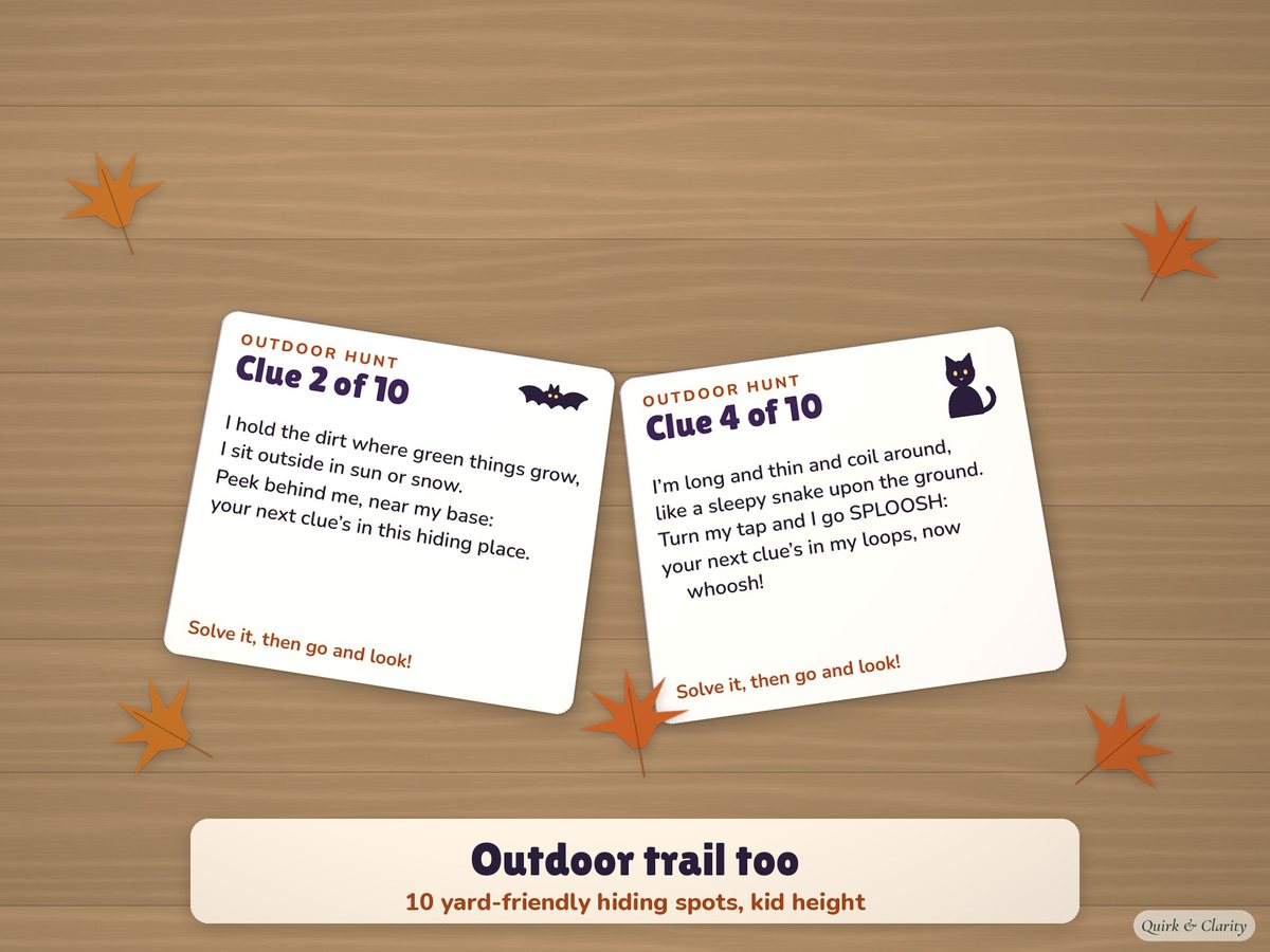 Halloween Scavenger Hunt for Kids: outdoor trail