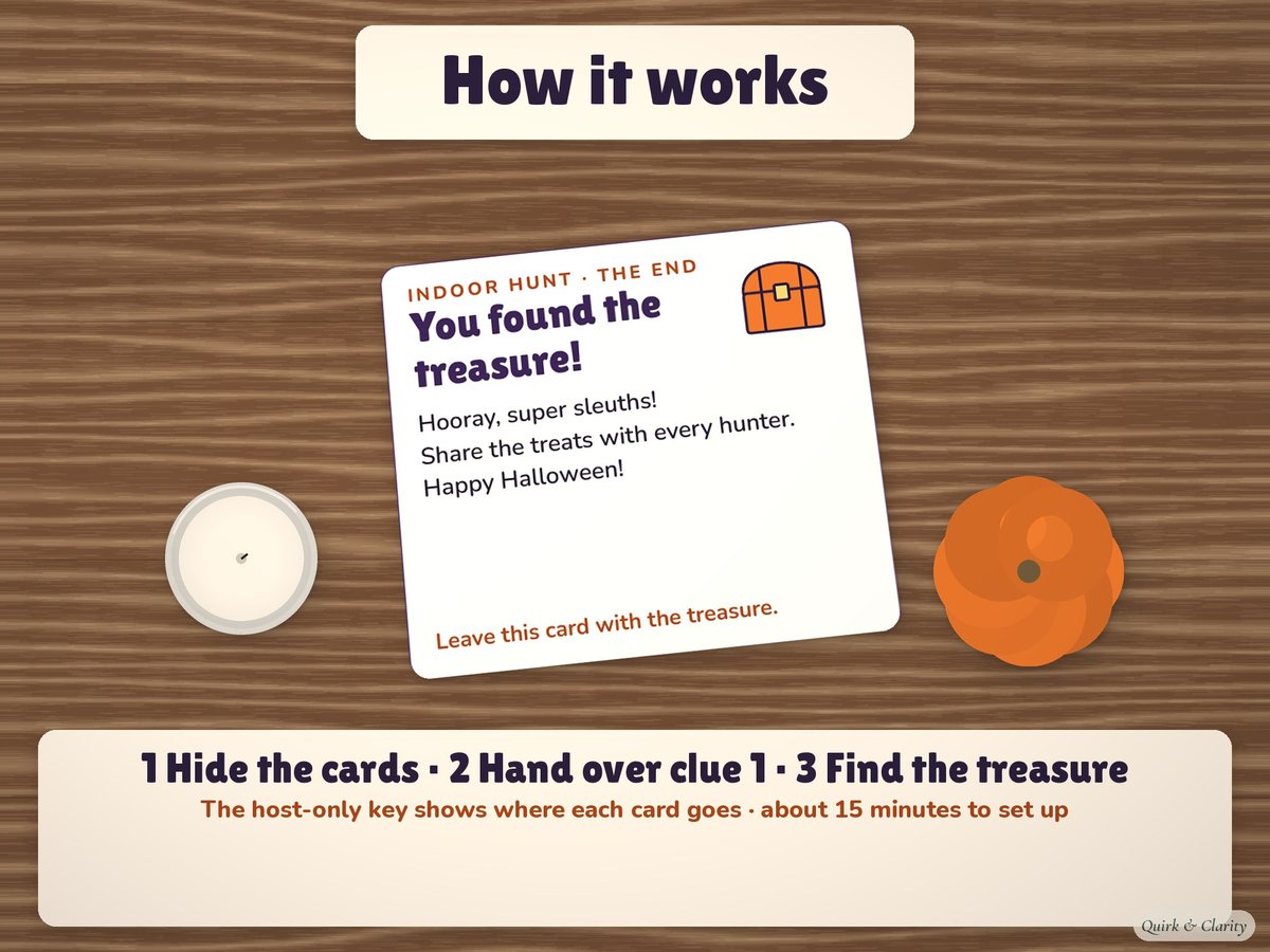 Halloween Scavenger Hunt for Kids: how it works