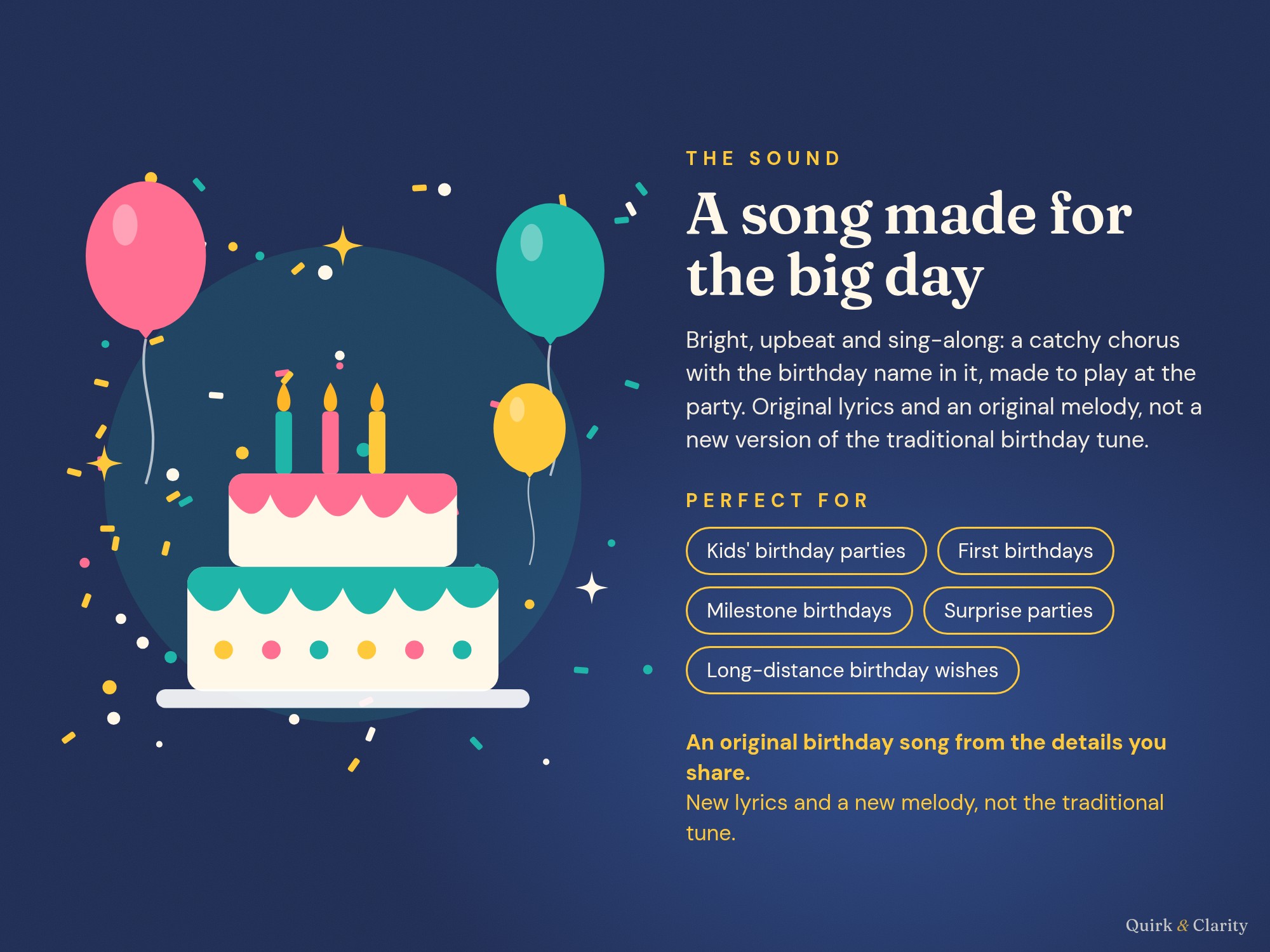 The sound: upbeat sing-along and the occasions it suits