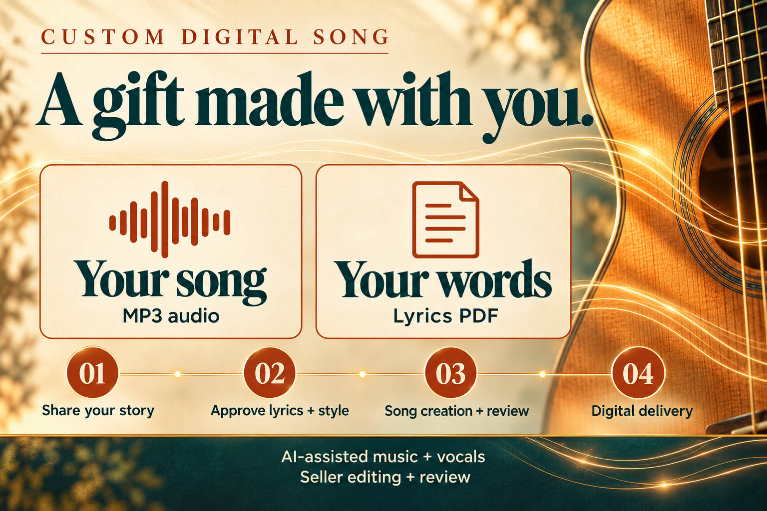 Country custom song marketing draft: Proposed package and process. Proposed offer, not available to order.